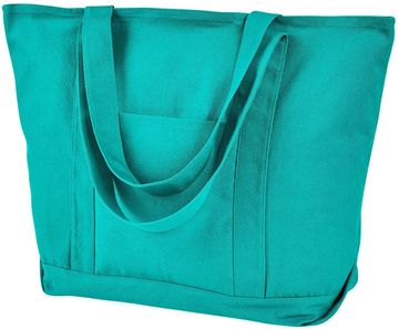 Liberty Bags Seaside Cotton Pigment-Dyed XL Canvas Boat Tote 23"W x 15"H x 7.25"D